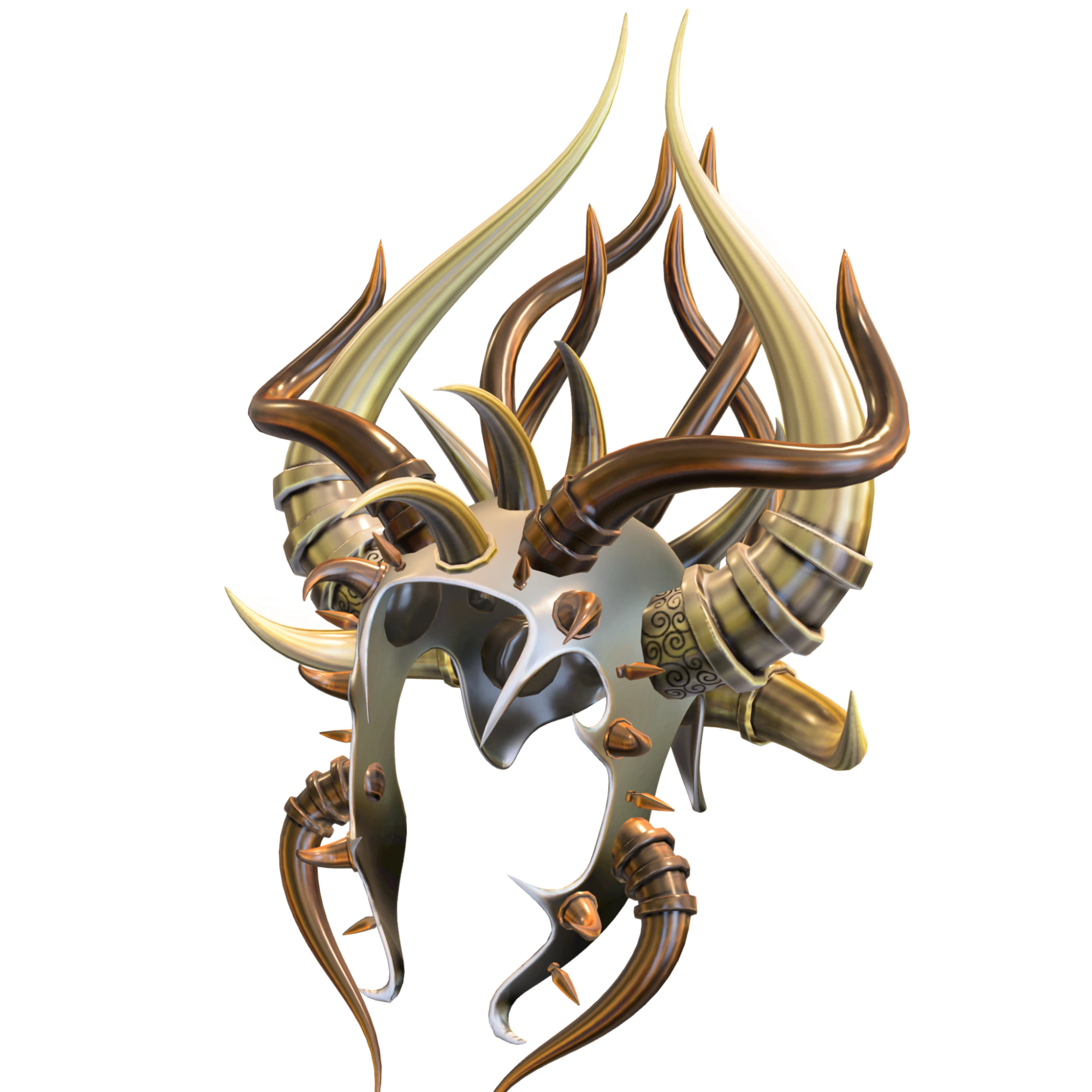 Demonic Antler Crown Fantasy Horned 3D Model .c4d .max .obj .3ds .fbx .stl .blend