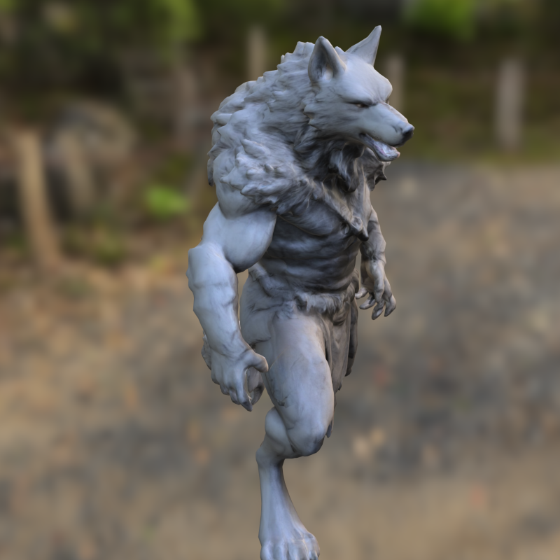 Alpha Werewolf Warrior 3Dモデル .c4d .max .obj .3ds .fbx .stl .blend