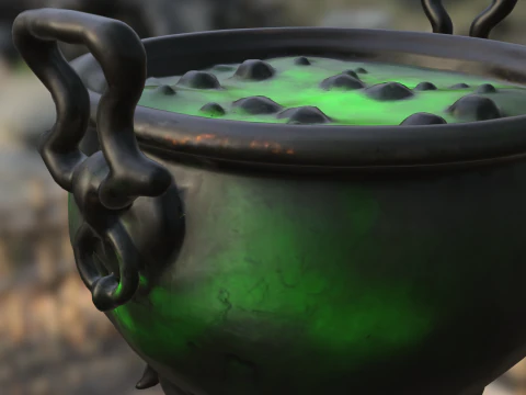 Il calderone ribollente della strega Modello 3D