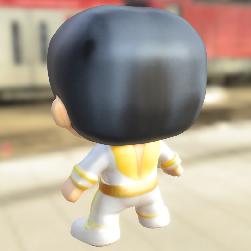 Retro Pop Idol Chibi Fred Mercury 3D Модель .c4d .max .obj .3ds .fbx .stl .blend
