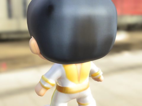 Retro Pop Idol Chibi Fred Mercury 3Dモデル