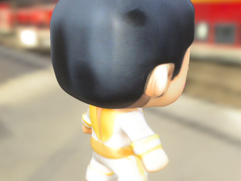 Retro Pop Idol Chibi Fred Mercury 3D Модель