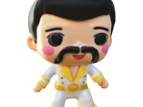 Retro Pop Idol Chibi Fred Mercury 3D Модель