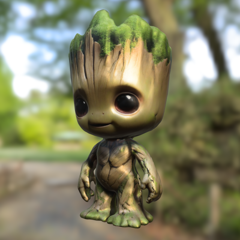 Baby Groot Modelo 3D .c4d .max .obj .3ds .fbx .stl .blend
