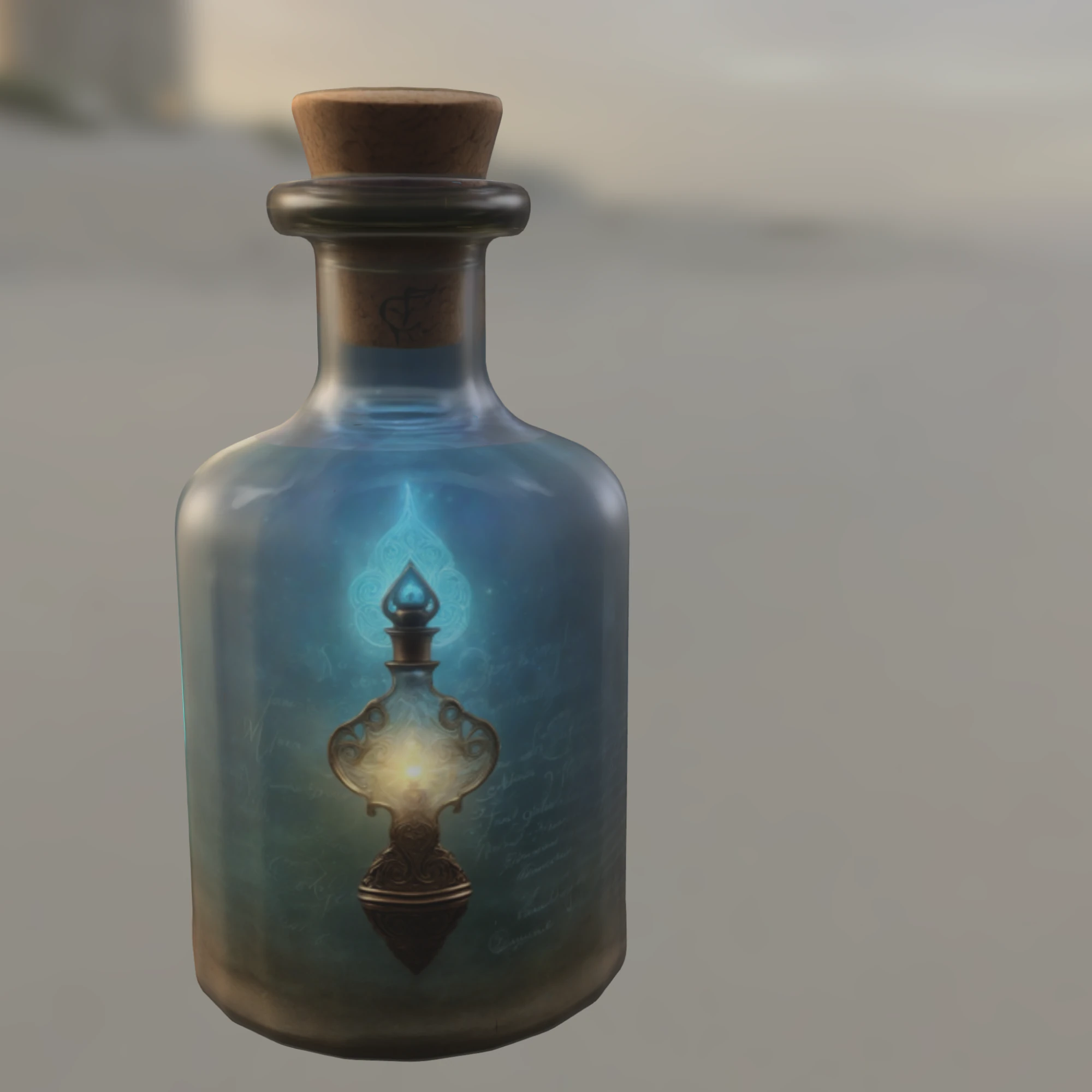 Enchanted Elixir Bottle Glowing Magic Potion 3D Model .c4d .max .obj .3ds .fbx .stl .blend 