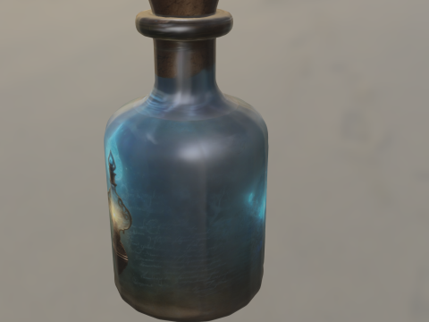 Enchanted Elixir Bottle Glowing Magic Potion Modelo 3D