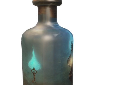 Enchanted Elixir Bottle Glowing Magic Potion Modelo 3D
