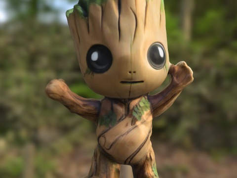 Stylized Baby groot 3Dモデル