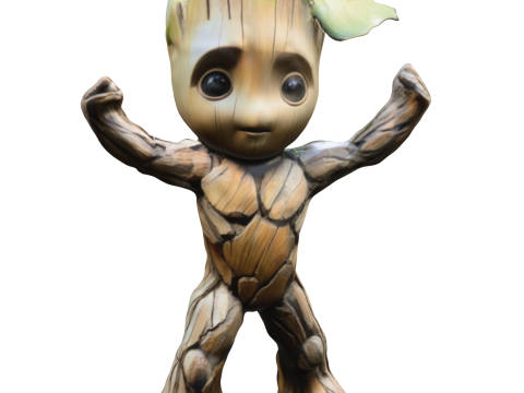 Muscular Tree Baby groot Modello 3D