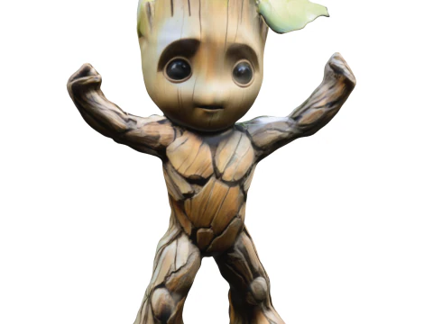 Muscular Tree Baby groot 3D Model