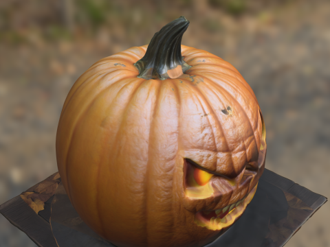 Evil Jack O Lantern Pumpkin Halloween Modelo 3D
