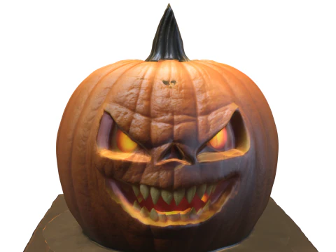 Evil Jack O Lantern Pumpkin Halloween 3D Model