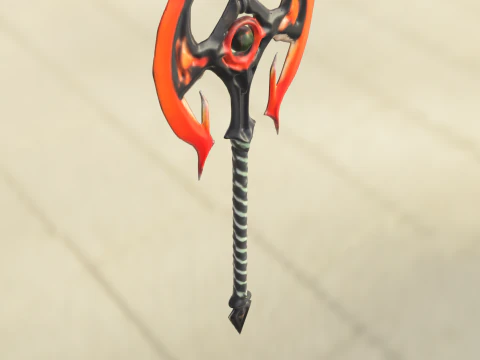 Demonic Battle Axe 3D Model