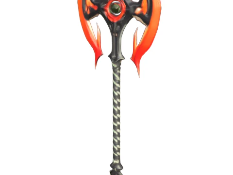 Demonic Battle Axe 3D Model