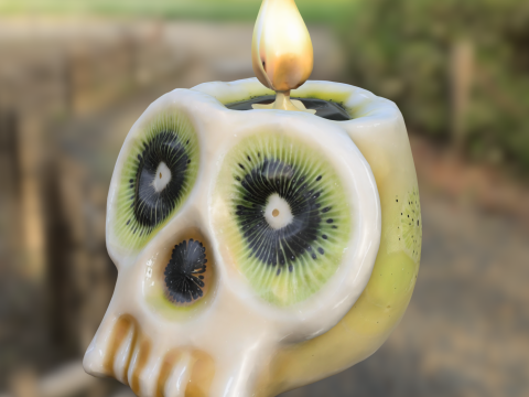 Eyed Skull Candle 3Dモデル