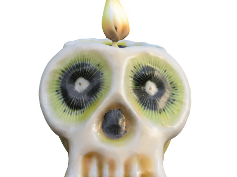 Eyed Skull Candle 3D Model