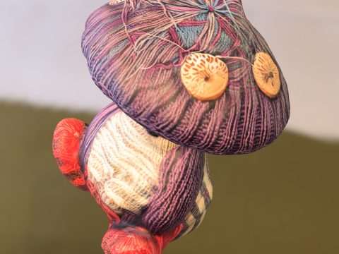 Mushroom Creature Plush 3Dモデル