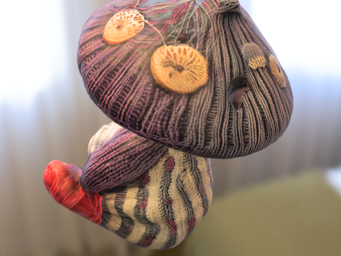 Mushroom Creature Plush 3D Model