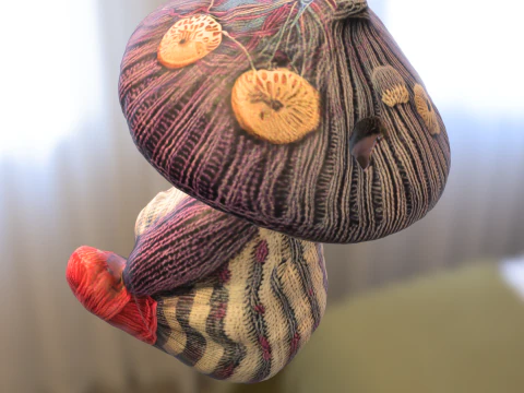 Mushroom Creature Plush 3D Model