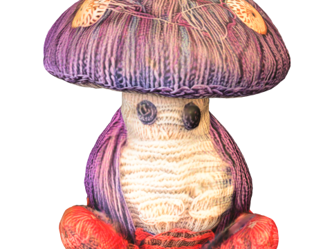 Mushroom Creature Plush 3D Model
