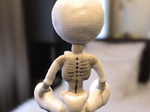 Cartoon Skeleton Plush Modelo 3D