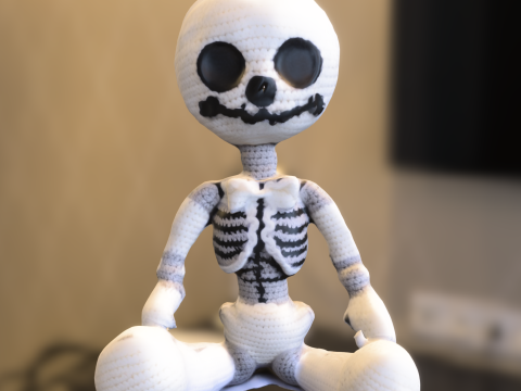 Cartoon Skeleton Plush Modelo 3D