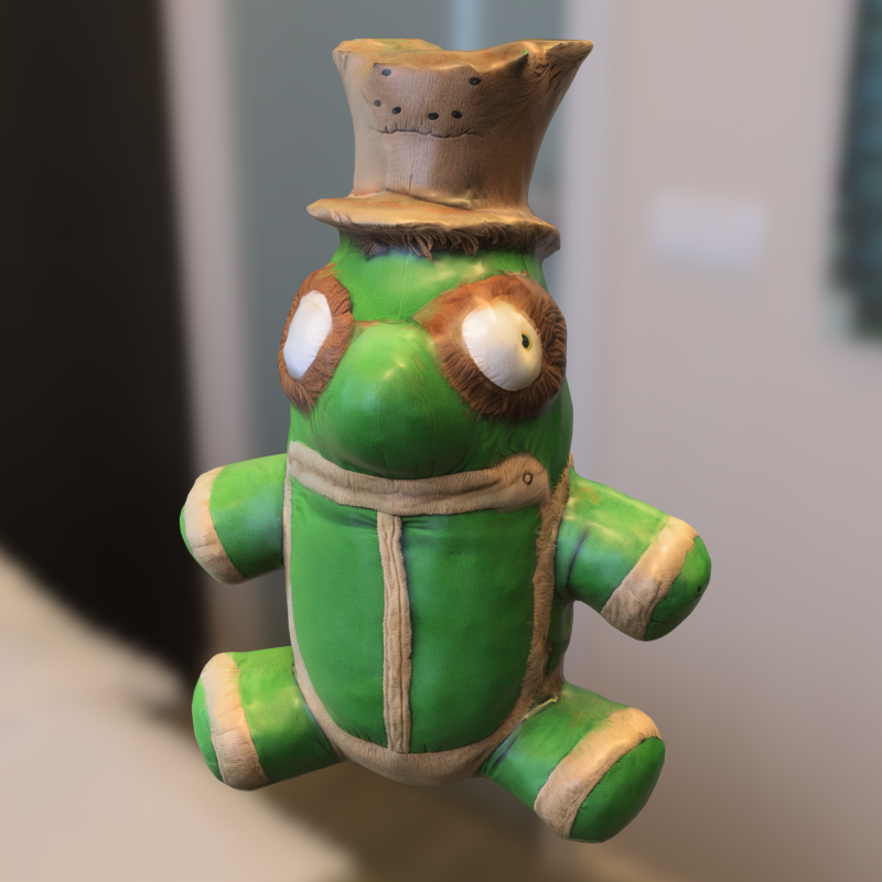 Whimsical Frog Plush Hat 3D Модель .c4d .max .obj .3ds .fbx .stl .blend 