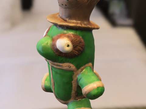 Whimsical Frog Plush Hat 3D Модель