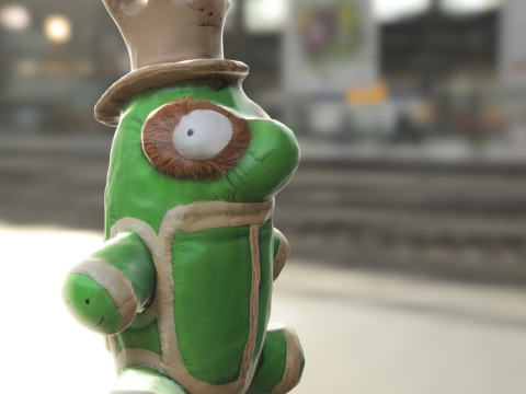 Whimsical Frog Plush Hat 3D Модель