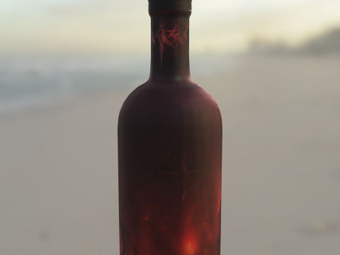 Dark Magic Potion Bottle 3D Model