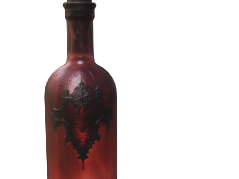 Dark Magic Potion Bottle 3D Model