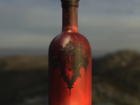 Dark Magic Potion Bottle 3D Model