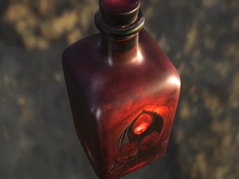 Demonic Potion Bottle 3D Model