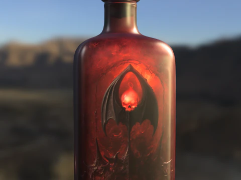Demonic Potion Bottle 3D Model