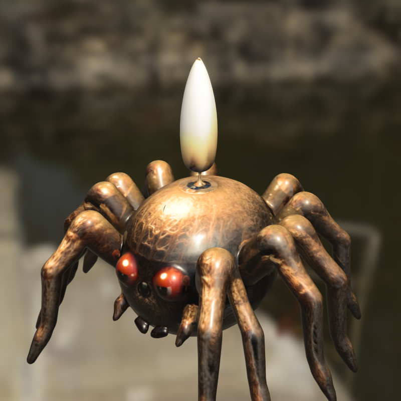 Candle Spider 3Dモデル .c4d .max .obj .3ds .fbx .stl .blend 