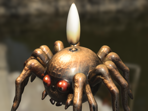 Candle Spider 3D Model