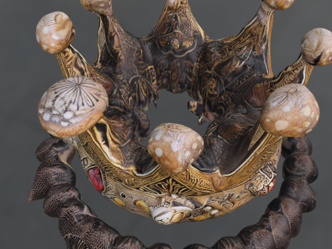 Mushroom Kings Crown 3D मॉडल