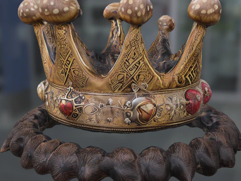 Mushroom Kings Crown 3D Model