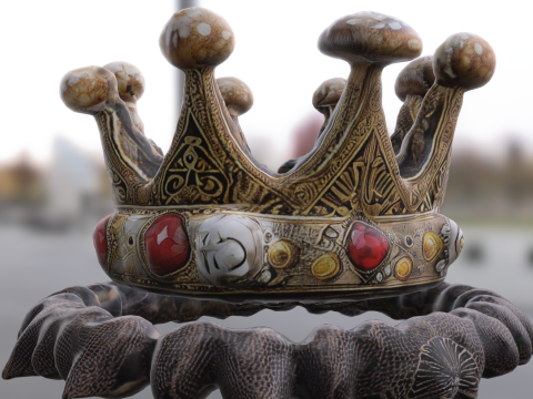 Mushroom Kings Crown 3D मॉडल