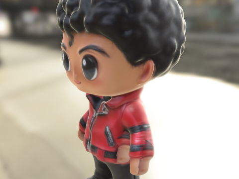 Thriller-Inspired Chibi Boy 3D Модель