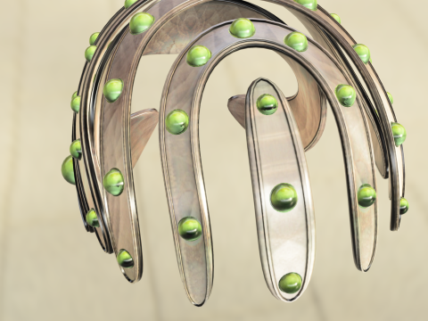 Gem Studded Bronze Warrior Helmet 3D Модель