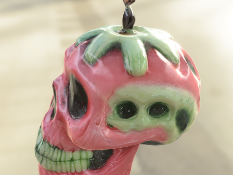 Strawberry Skull Candle Modèle 3D