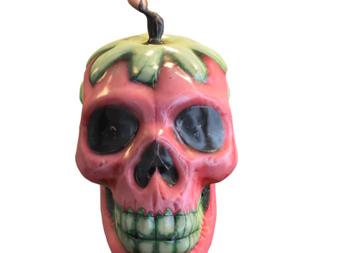 Strawberry Skull Candle 3D Model