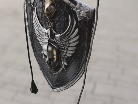 Warrior Shield Emblem Modelo 3D