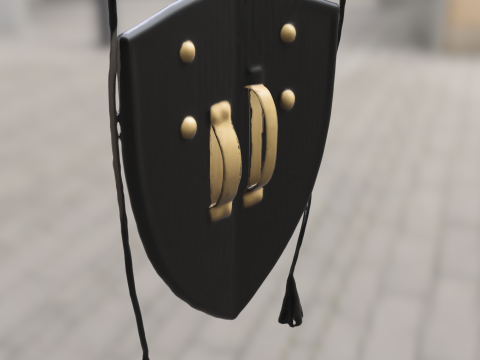 Warrior Shield Emblem Modelo 3D