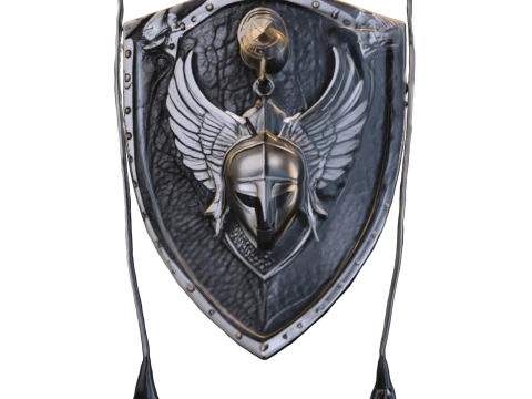 Warrior Shield Emblem 3D Model