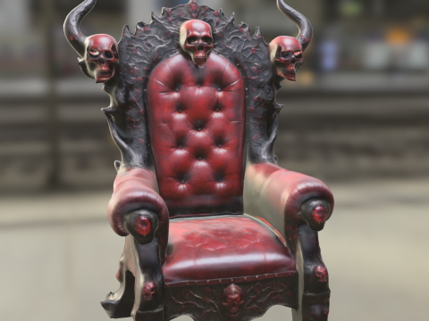 Demonic Throne Chair 3D Model