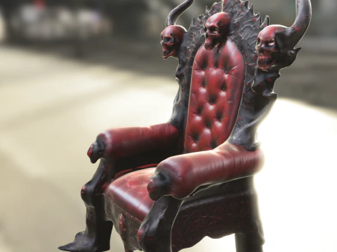 Demonic Throne Chair 3D Model