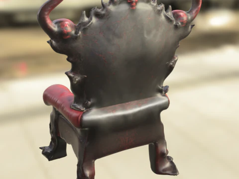 Demonic Throne Chair 3D Model
