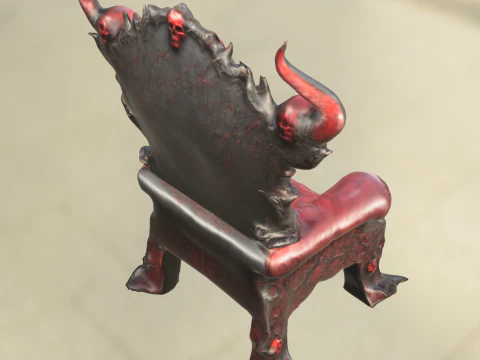 Demonic Throne Chair 3D Model